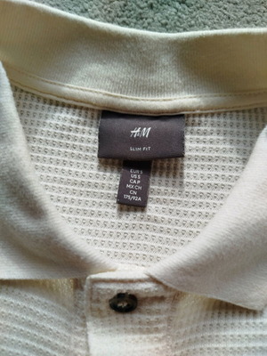 H&M T-shirt polo like new, size S, beige