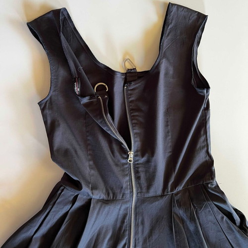 Julia Bergovich blue dress like new with wide skirt and large pockets
