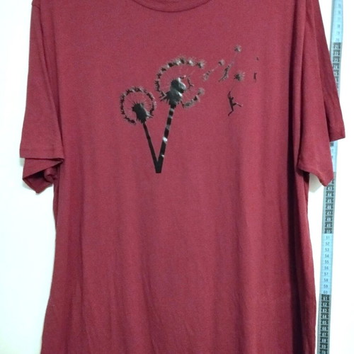 Red Cherry T-shirt new with artistic dandelion print XXL XXXL