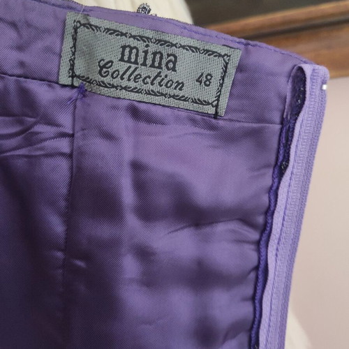 Purple high fashion corset-bustier new from muslin and lace