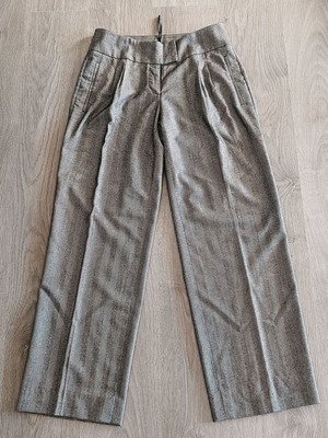 Laura Scott Business herringbone pants new, M/L, black and gray