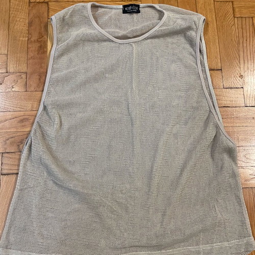 Voidmode men's mesh shirt used, beige, one size