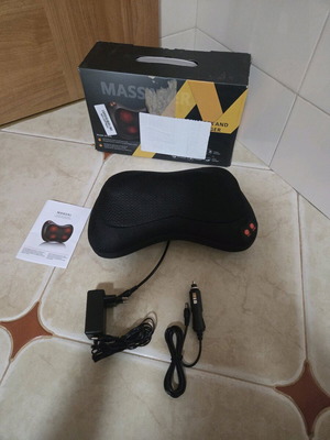 Шиацу масажна възглавница нова с инфрачервено нагряване и въртящи се глави