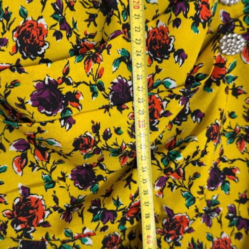 Zara yellow floral mini skirt medium with rhinestones used