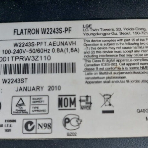 LG 19' monitor like new with minor defect