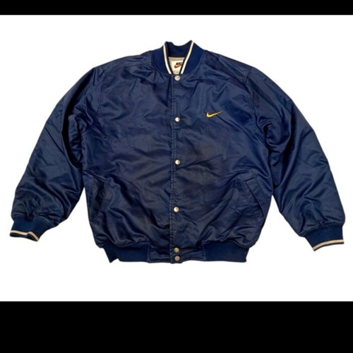 Nike Varsity Bomber Jacket used, navy and gold