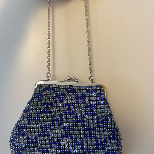Bag with Swarovski like new and extra long strap