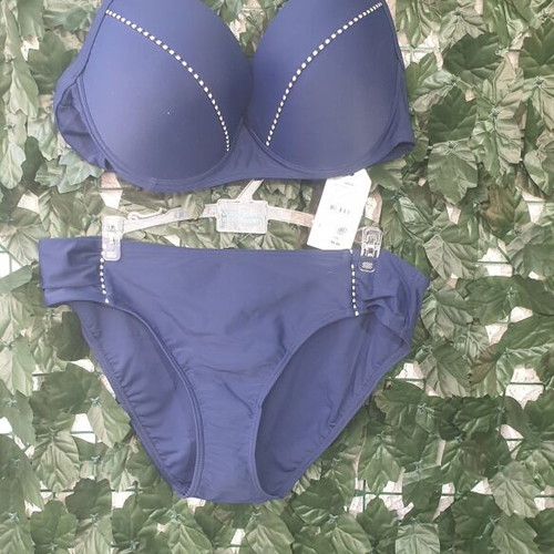 Women's swimsuit size 42 M-L, dark blue, padded cups C/D
