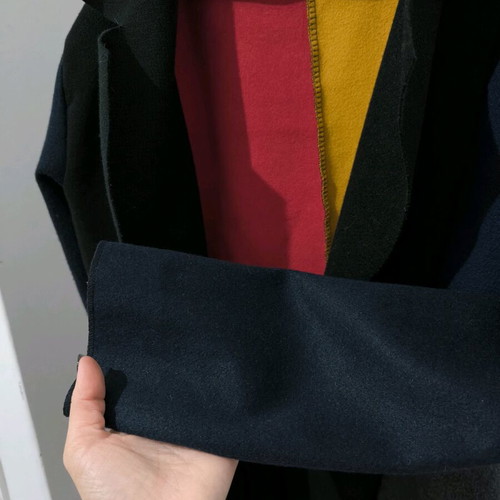 Colorful women's coat like new with pattern, size S/M