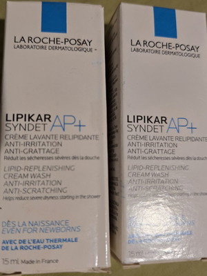 La Roche-Posay Lipikar Syndet AP+ cream 2 x 15ml new