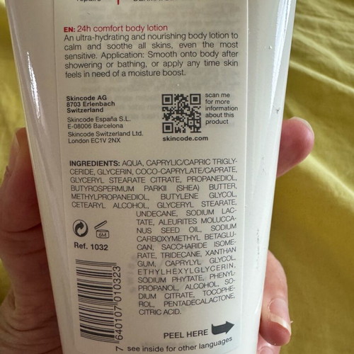 Skincode moisturizing body cream new