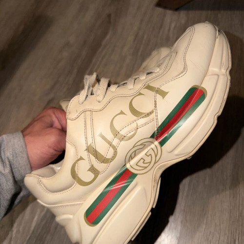 Gucci sneakers used, size 38, beige multicolor athletic