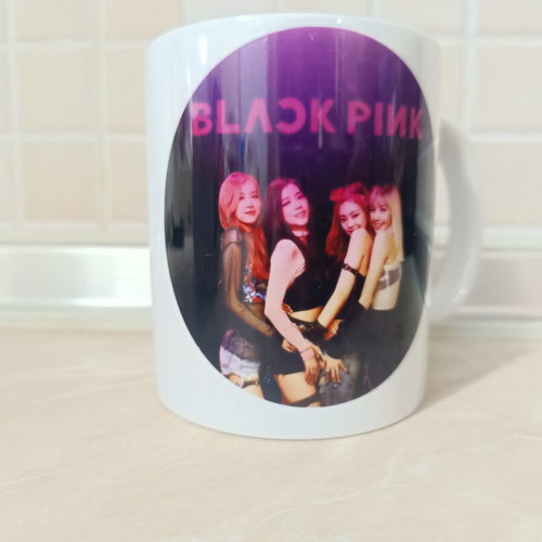 BTA and Black Pink mugs like new, set of two