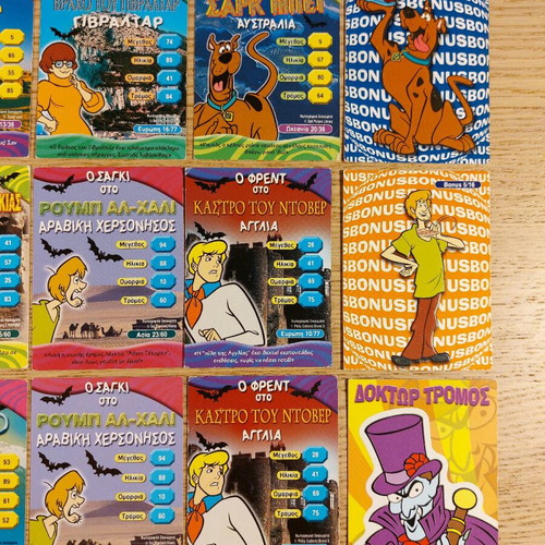 Scooby Doo cards used