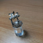 Silver ring size 56 new with missing small stone