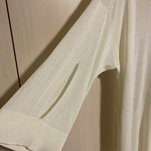Rococo cardigan new, yellow, sizes S/M, 3/4 sleeve, long and airy