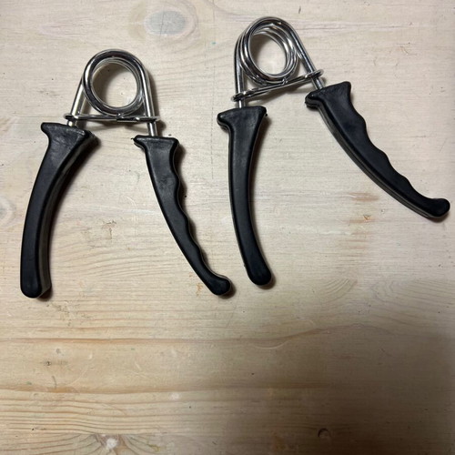 Hand grip strengtheners used, pair