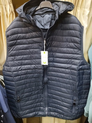 Sleeveless oversized men's jacket new blue 6XL 7XL 8XL with detachable hood