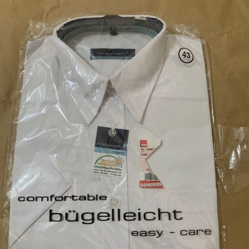 Men's short-sleeve shirt size 43 new