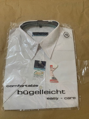 Men's short-sleeve shirt size 43 new