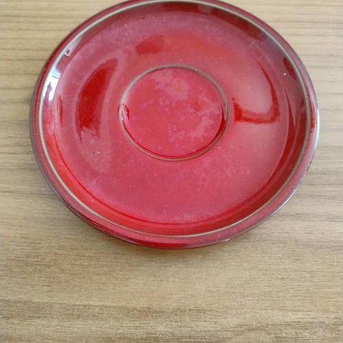 Coffee Cup Saucer ceramic red, like new