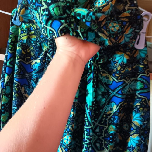 Maxi dress Milk and Honey large used, blue and green