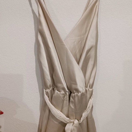 Satin gold evening dress like new