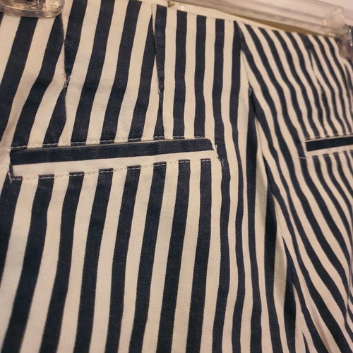 Bershka striped shorts like new, white and blue, size XL