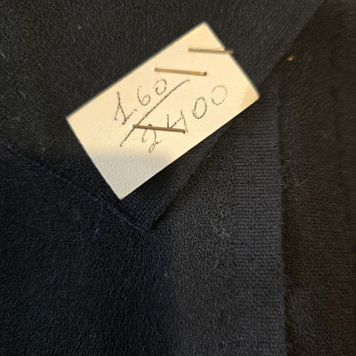 Blue fabric for sewing, women's dark blue fabric with intricate weave