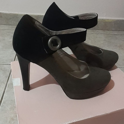 Envie γόβες γυναικείες μεταχειρισμένες, δίχρωμο δέρμα καστόρι, μέγεθος 40