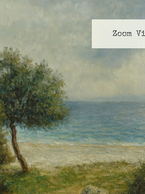 Moody Mediterranean Landscape Fine Art Print with Wooden Frame 10x15 cm new