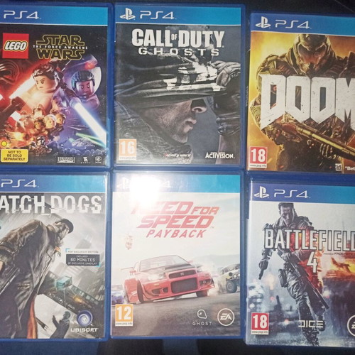 PlayStation 4 games like new, pack of 6