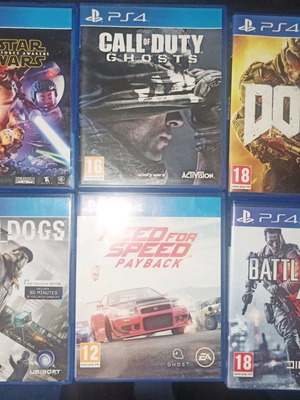 PlayStation 4 games like new, pack of 6
