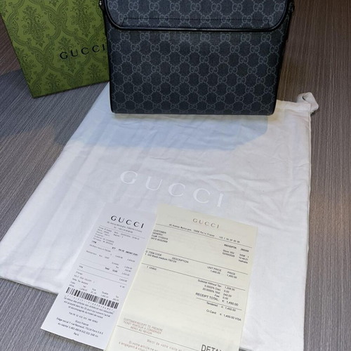 Gucci GG Messenger Bag medium σε μαύρο, σαν καινούργιο