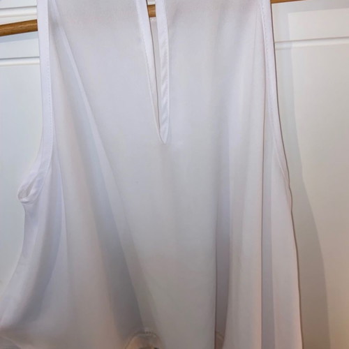Top white used Danoff one size with perforated details