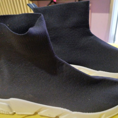 Shoe with sock like new, size 41, white and blue