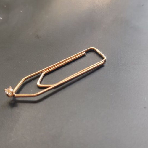 Gold 18K Tie Clip new, length 3.5cm