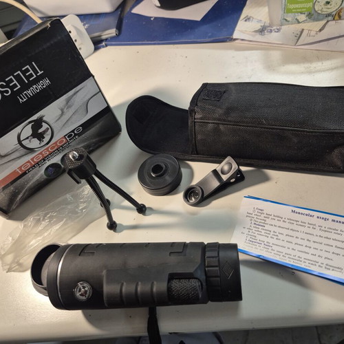 Monocular Telescope 40×60 with Dual Focus and Foldable Eye Cup new