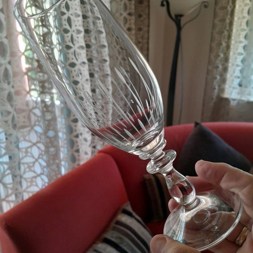 Crystal ouzo glasses like new, set of 6