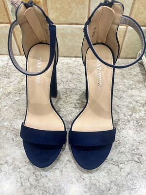 High heel navy blue sandals