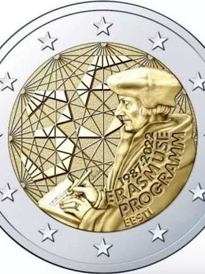 Εσθονία 2 Ευρώ 2022 UNC Erasmus καινούργιο