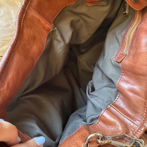 Miu Miu Pocket Leather Vintage Shoulder Bag used, brown