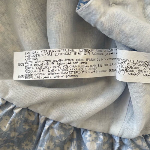 Zara printed shirt with ruffles like new, puff sleeve