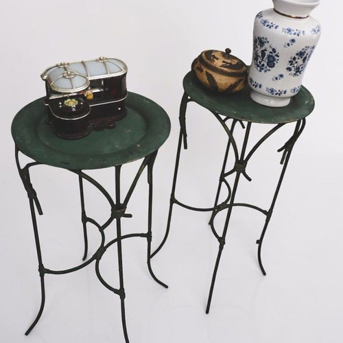 Metal plant stands set used, vintage style