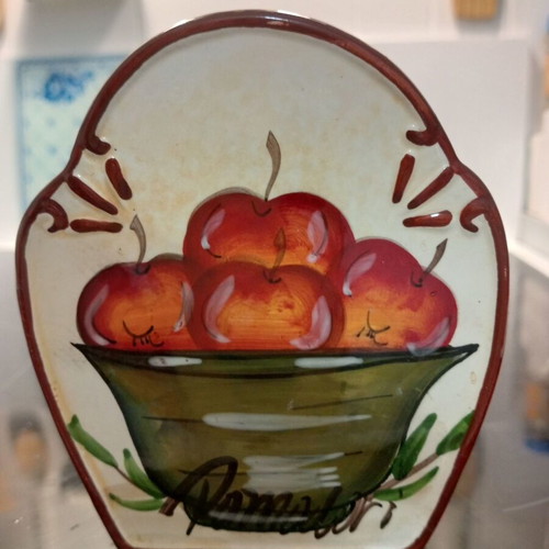 Napkin holder in traditional style, new, faience, height 12.5 cm