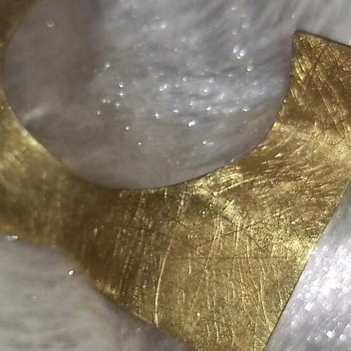 Handmade women's earrings like new, gold-colored