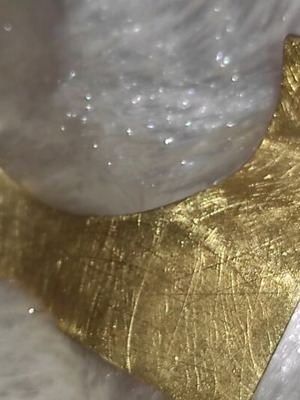 Handmade women's earrings like new, gold-colored