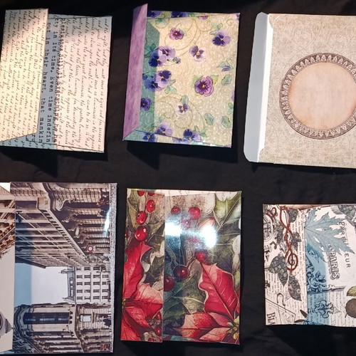 Set of 6 Handmade Envelopes on Glossy Photo Paper