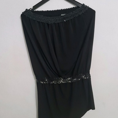 Dolce Domenica black strapless mini dress Small like new with sequins