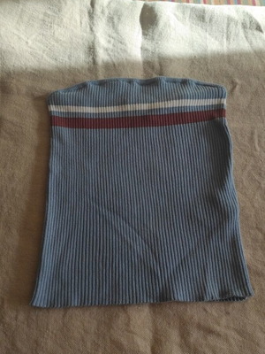 Strapless top Pull&Bear like new, size L, blue
